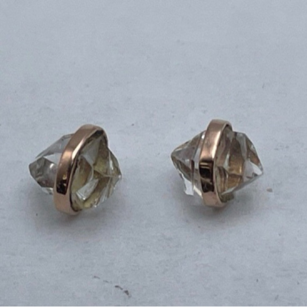 **SOLD**14k Quartz Stud Earrings
